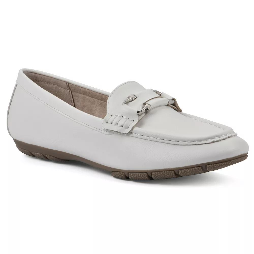 Cliffs by White Mountain Glaring Women's Loafers, Size: 7.5, White Grainy Product Image