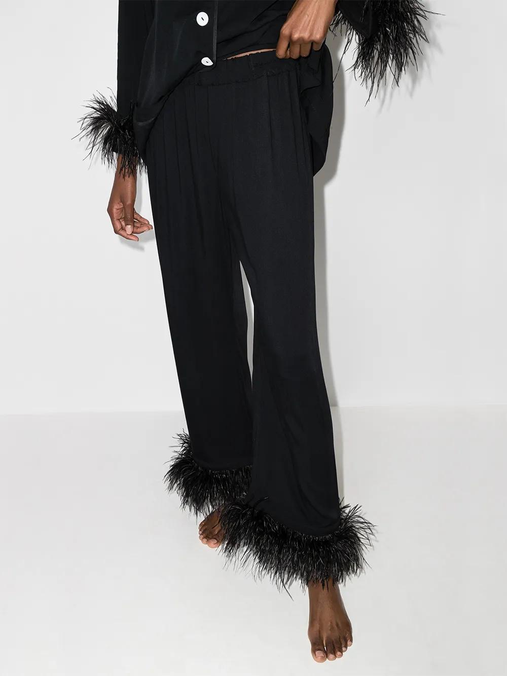 feather detail pajama set Product Image