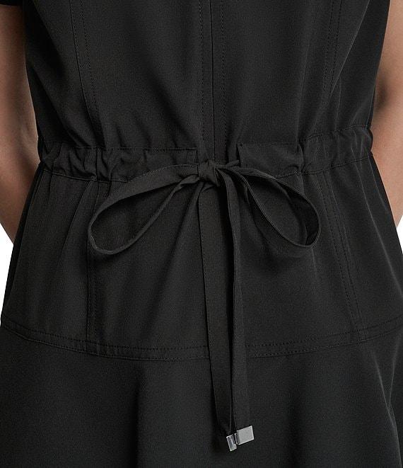 DKNY By Donna Karan Short Sleeve Collared Neck Knee Length Dress Product Image