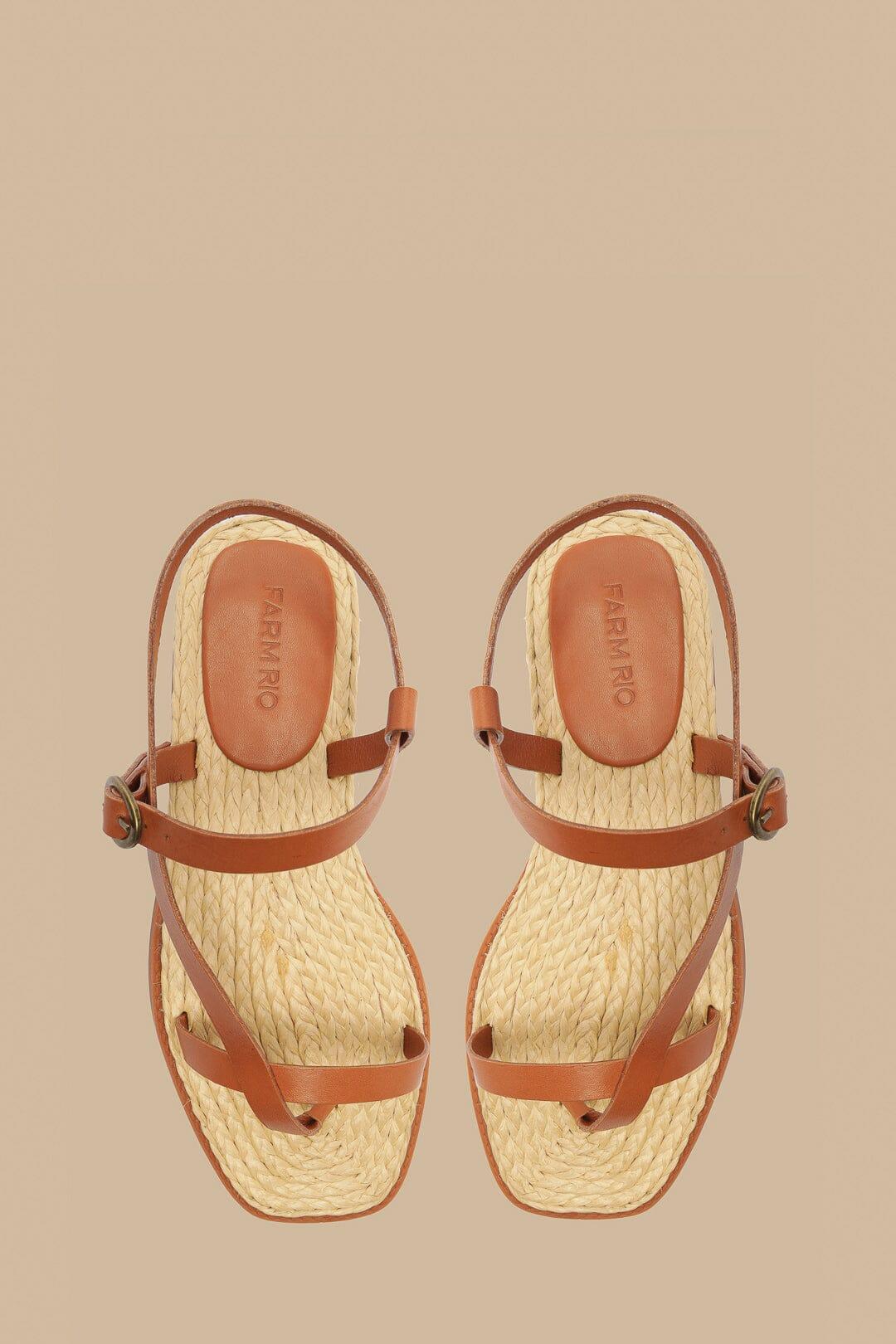 Camel Cross Strap Sandal Product Image