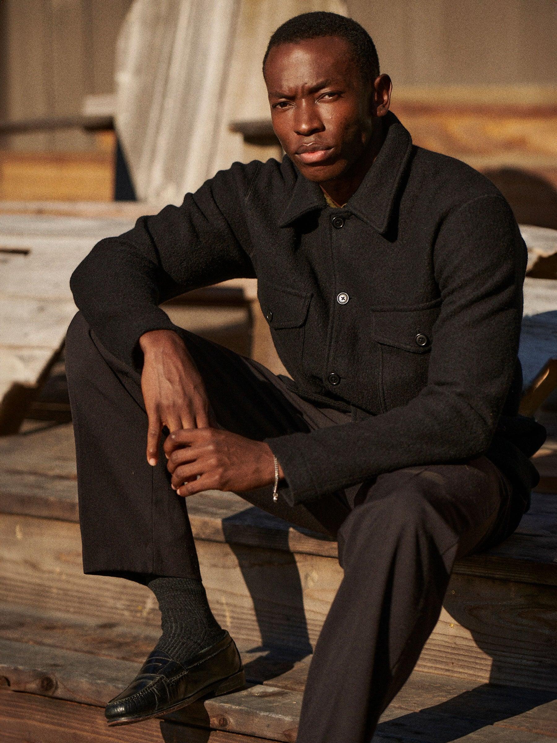 Black Felted Field Shirt Product Image