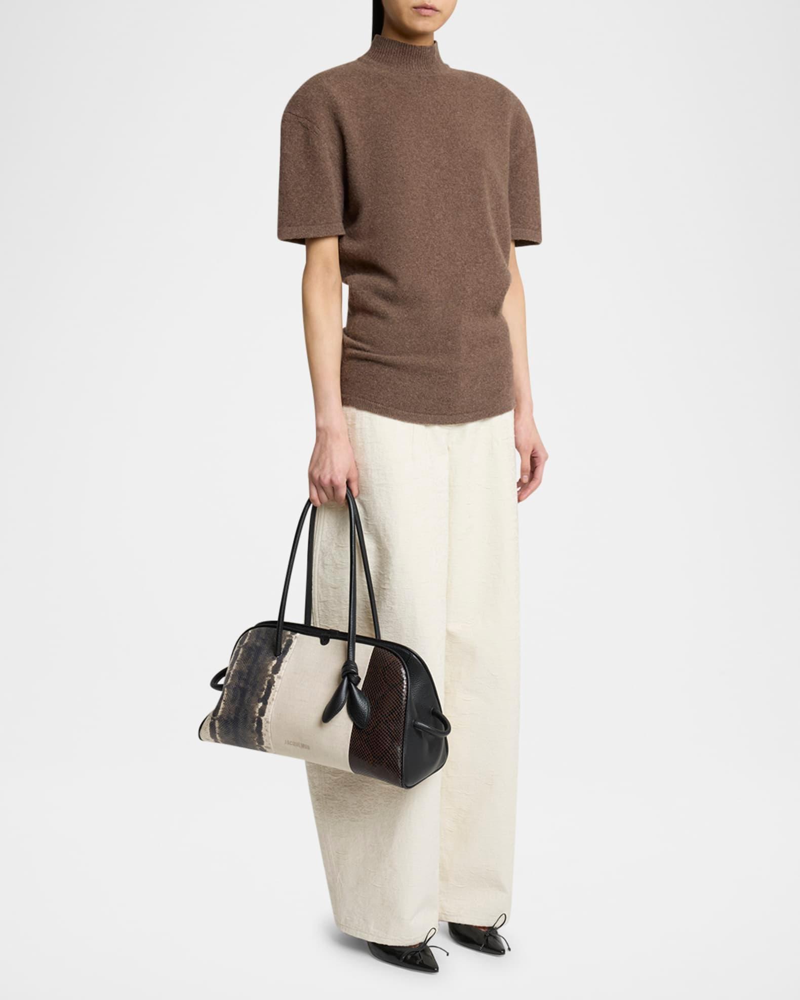 Le Turismo Snakeskin Top Handle Bowling Bag  Product Image