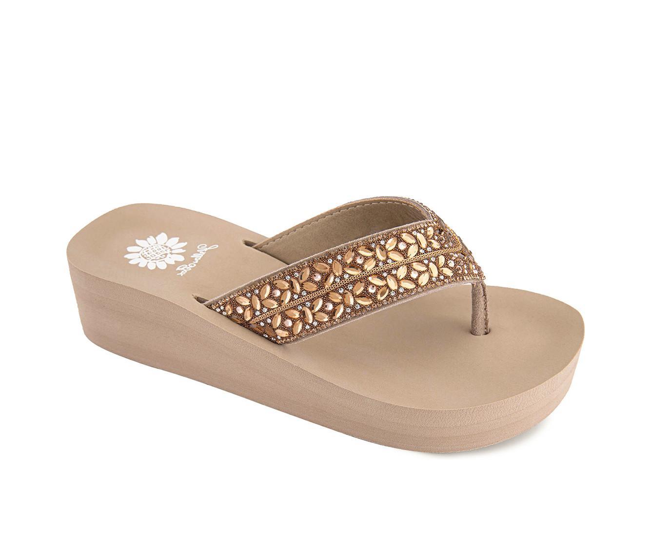 Women's Yellow Box Rhea Wedge Flip-Flops Product Image