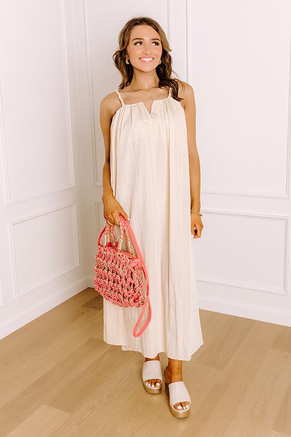 Villa Views Midi Dress in Champagne Product Image