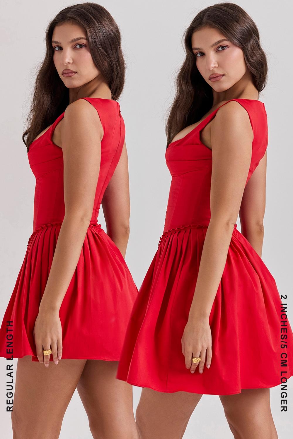 Cupid  scarlet pleated mini dress Product Image