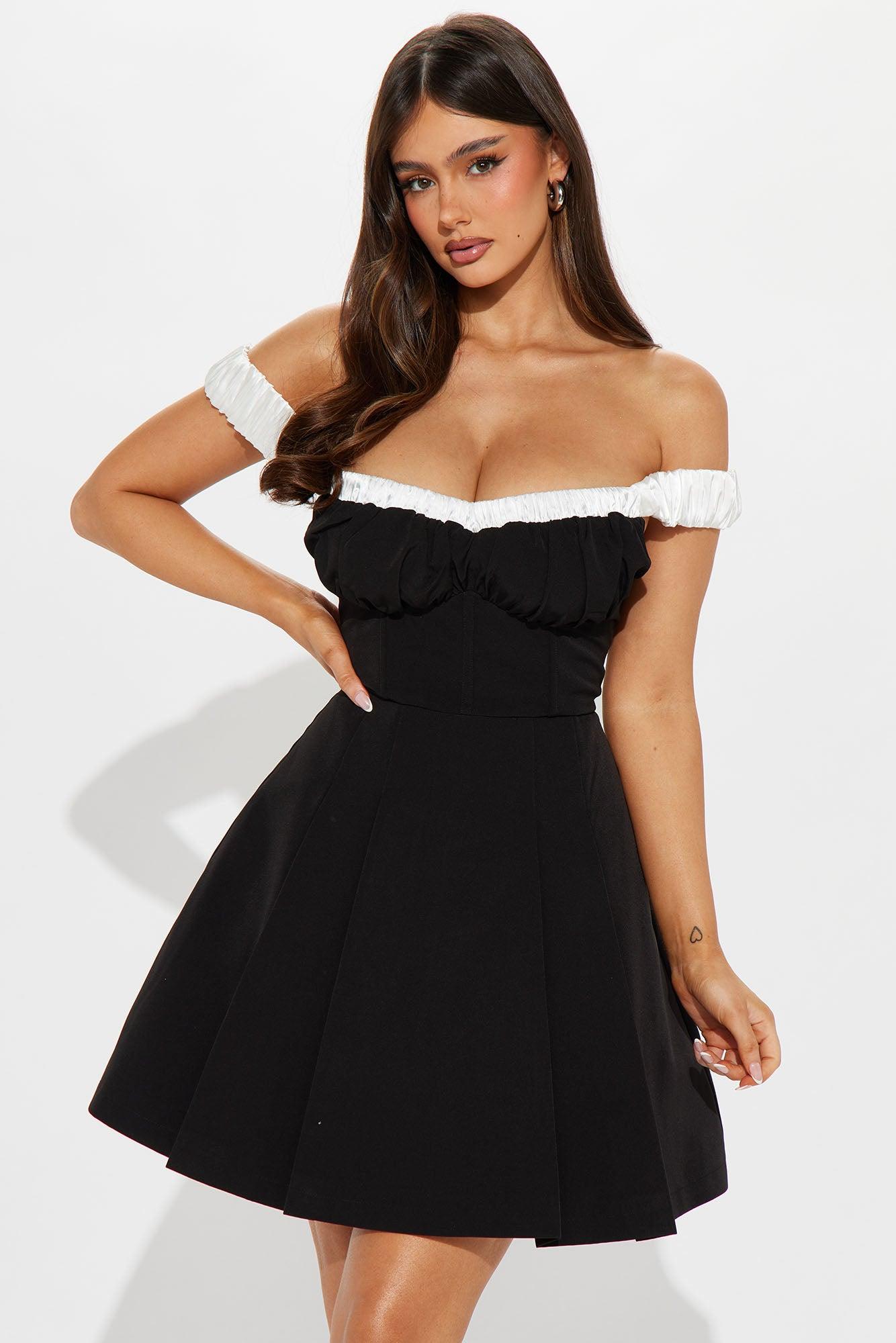Sugar And Spice Corset Mini Dress - Black Product Image
