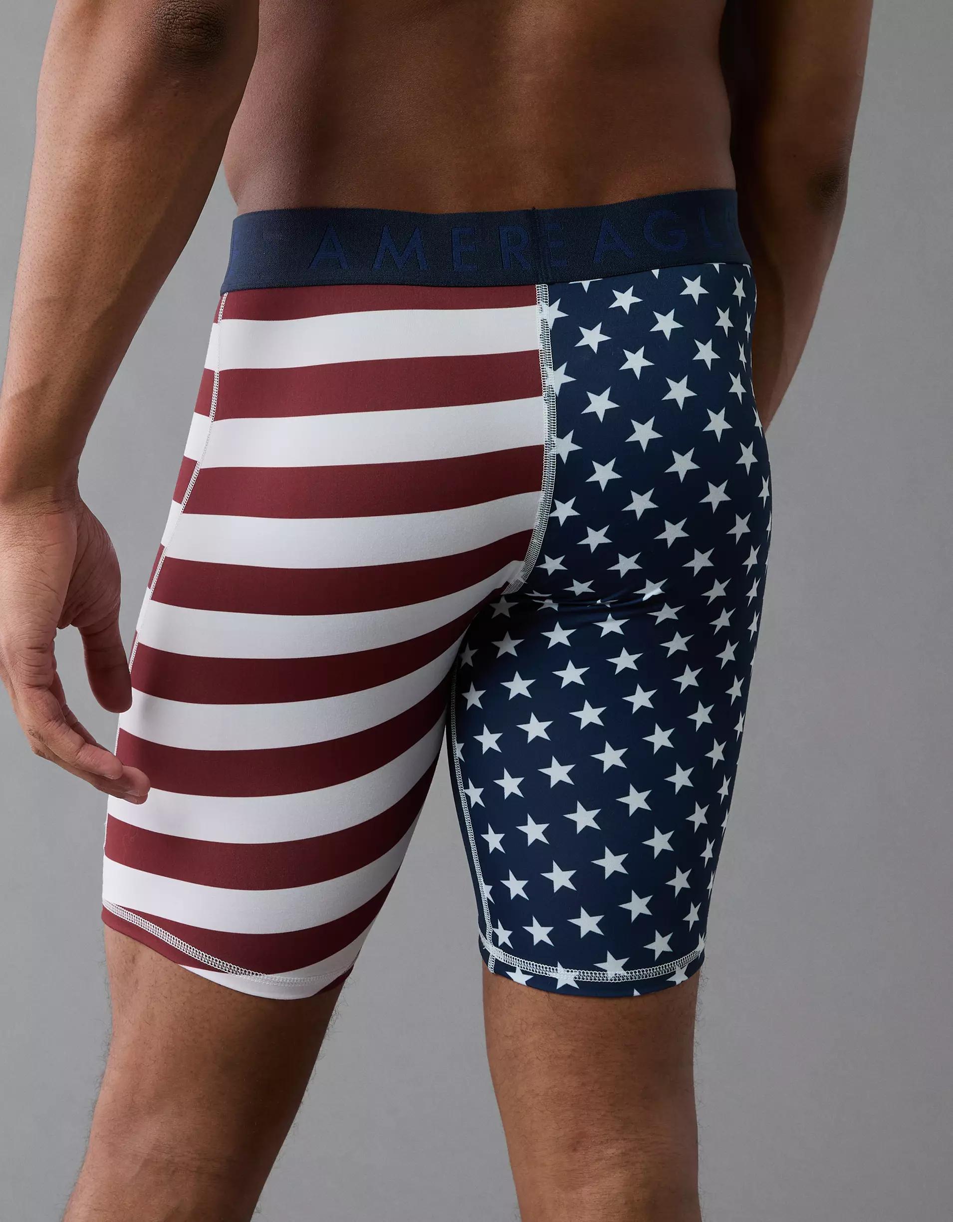AEO Men's USA Stars & Stripes 8" Flex Boxer Brief Product Image