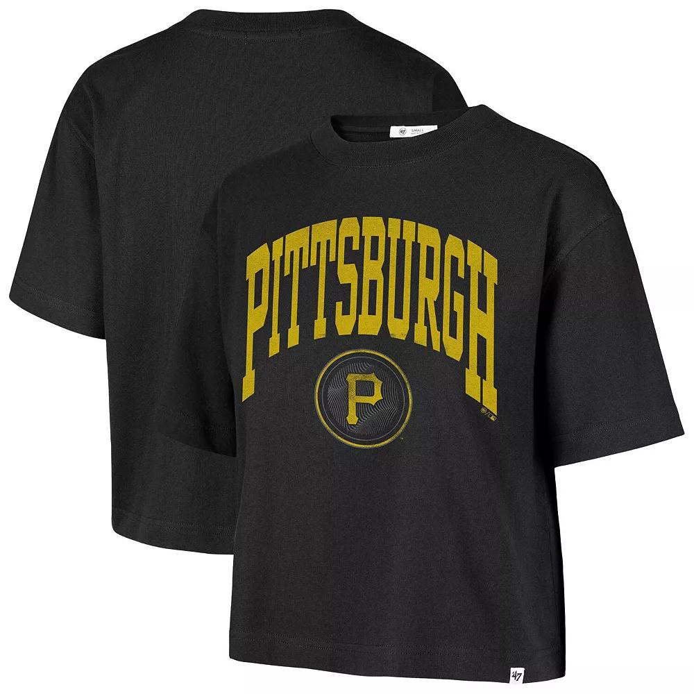 Womens 47 Pittsburgh Pirates City Connect Shale Drop Shoulder Cropped T-Shirt Product Image