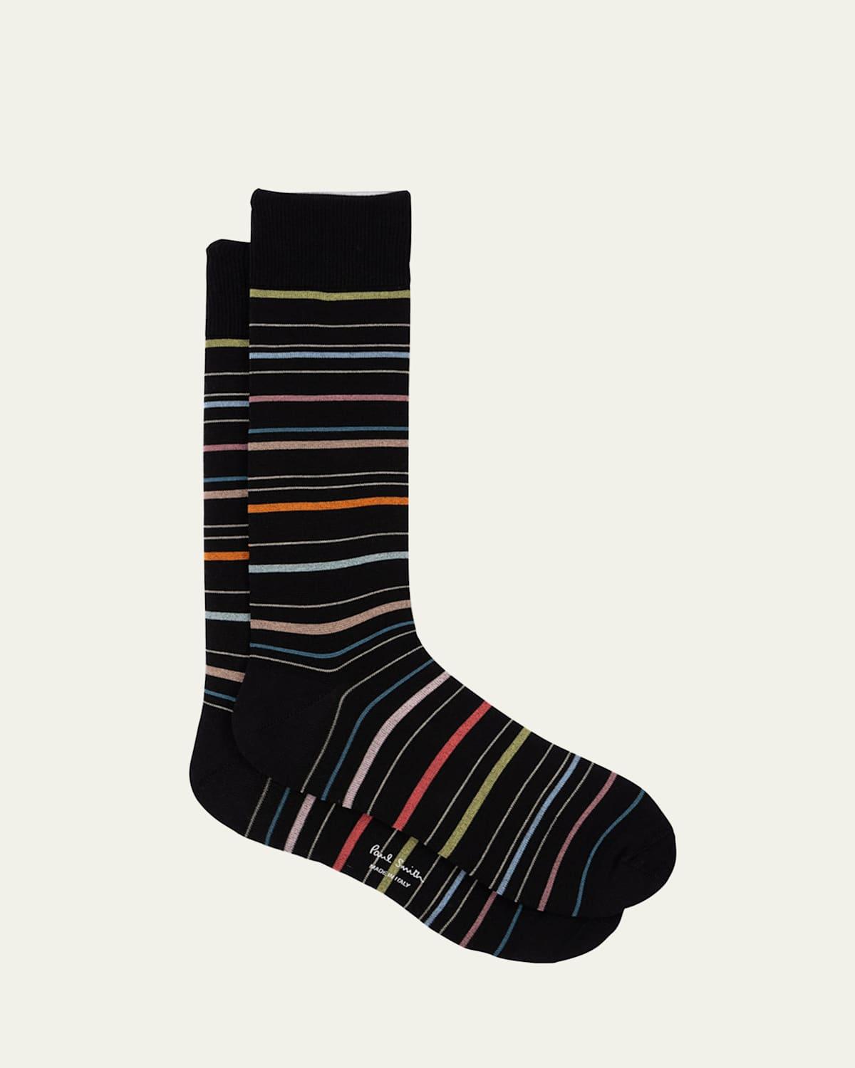 Men's Pencil Stripe Crew Socks Product Image