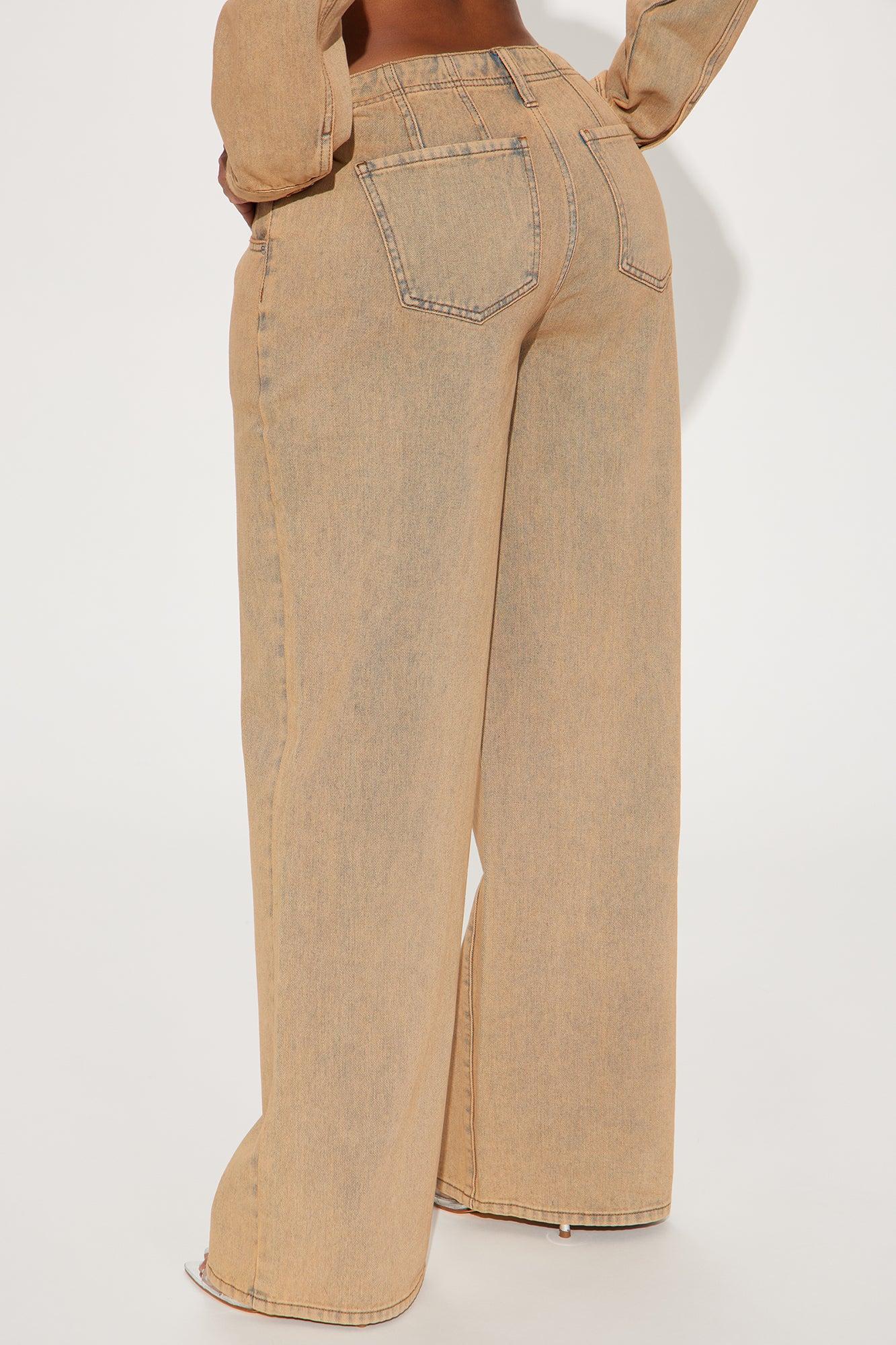 Big Attraction Tinted Baggy Jeans - Mocha Product Image