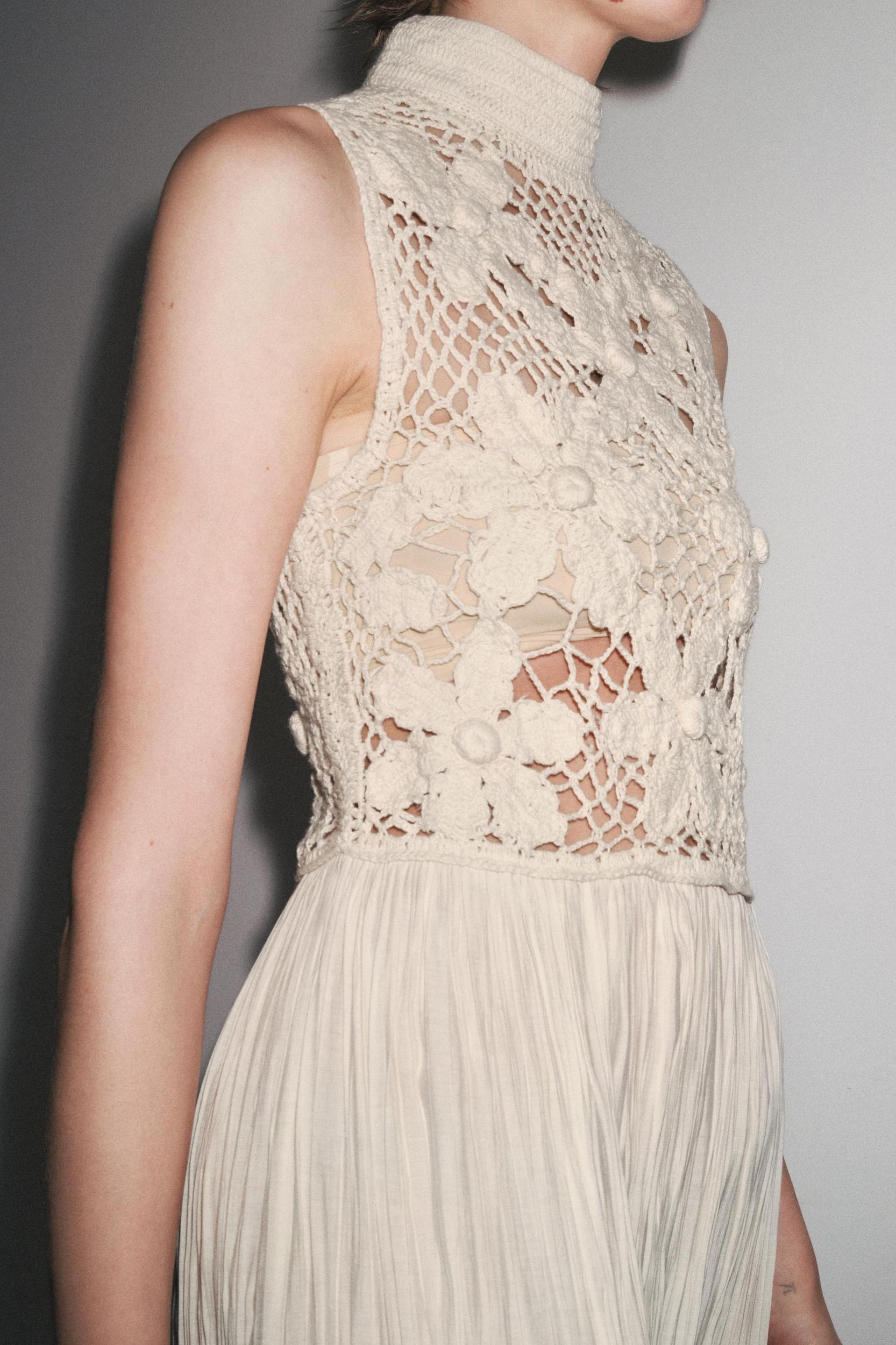 FLORAL EMBROIDERY COMBINATION DRESS Product Image