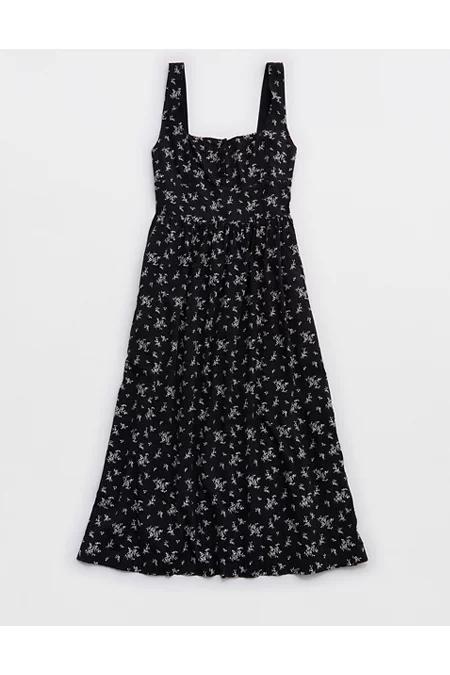Aerie Denim Midi Dress Women's Product Image