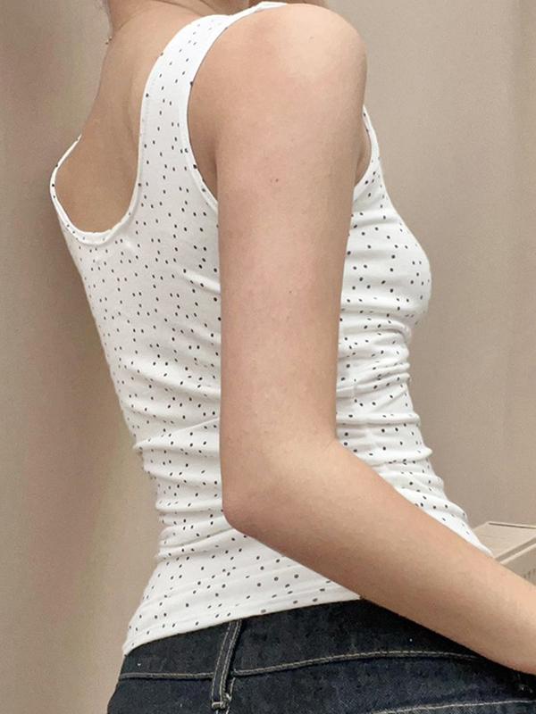 Resort Style Striped Straps Tank Top Product Image