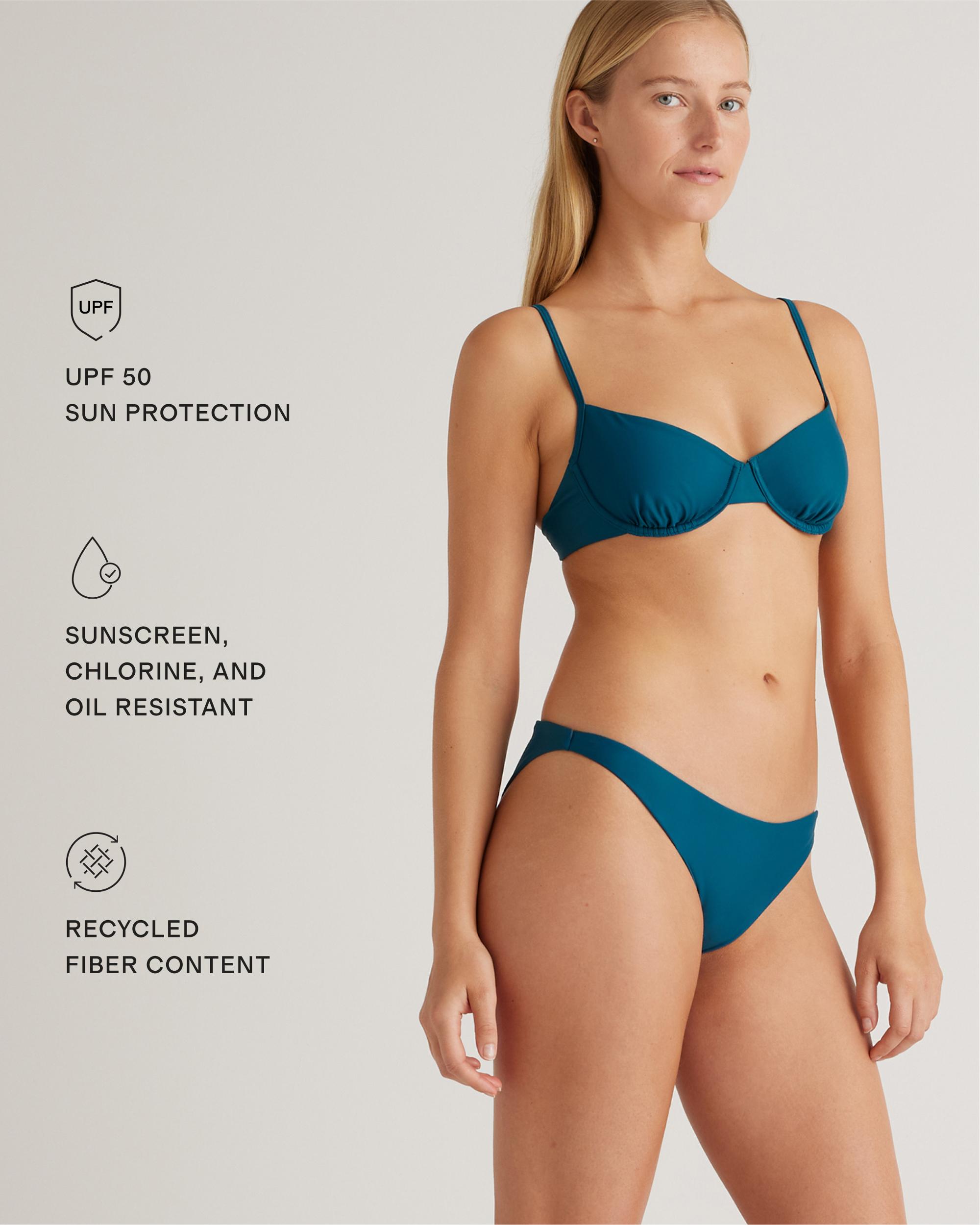 Quince | Women's Italian Demi Bikini Top Size XS, 78% Recycled Polyamide, 22% Spandex Product Image