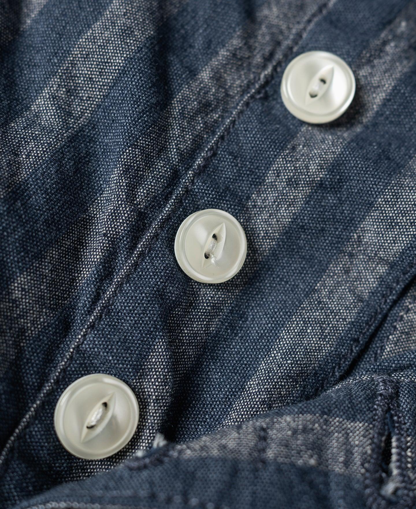 Relaxed Fit Striped Chambray Shorts Product Image