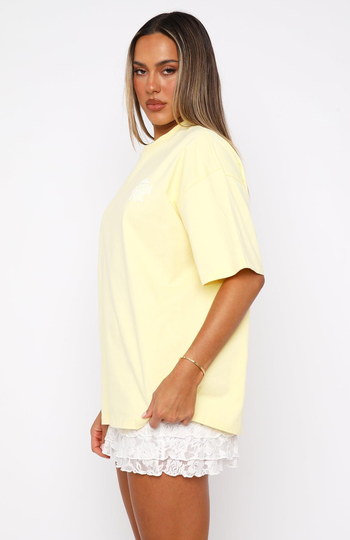 With Love Always Oversized Tee Lemon Product Image