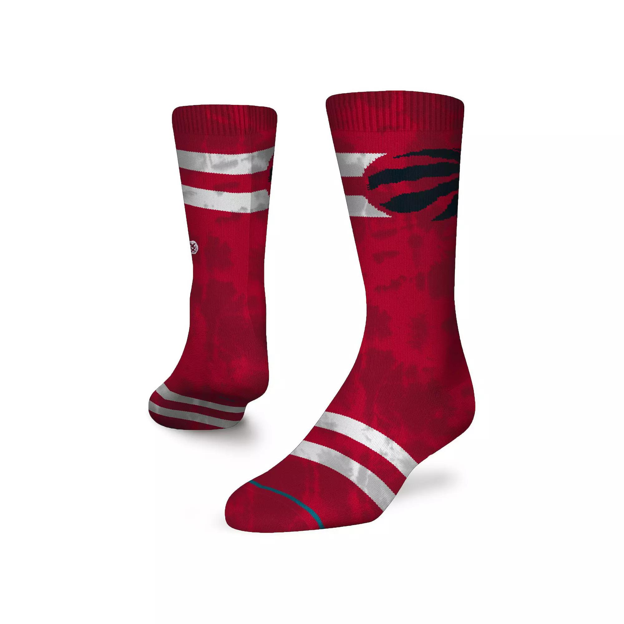 Men's Stance Toronto Raptors Tie-Dye Crew Socks,  Product Image