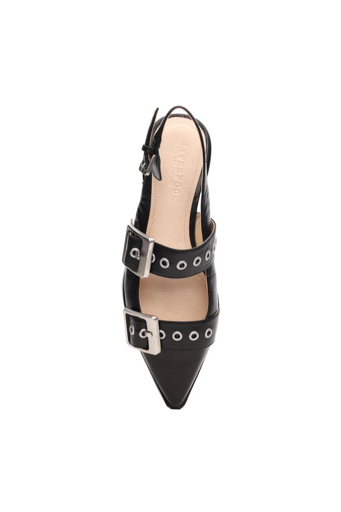 Villa Black Leather Slingback Product Image