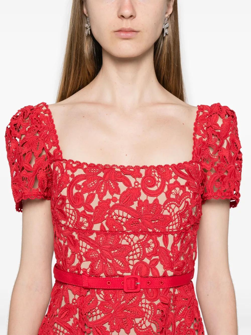 floral-lace midi dress Product Image