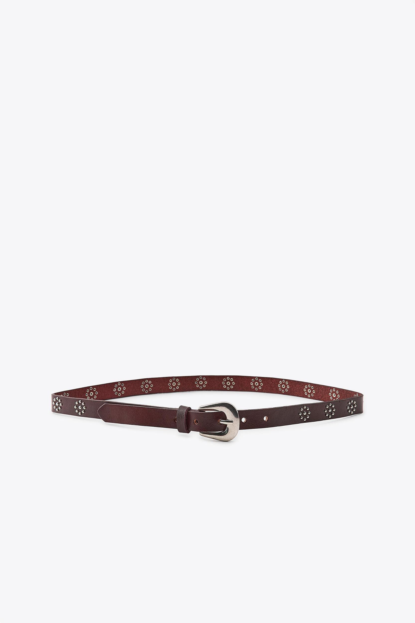 STUDDED LEATHER BELT Product Image