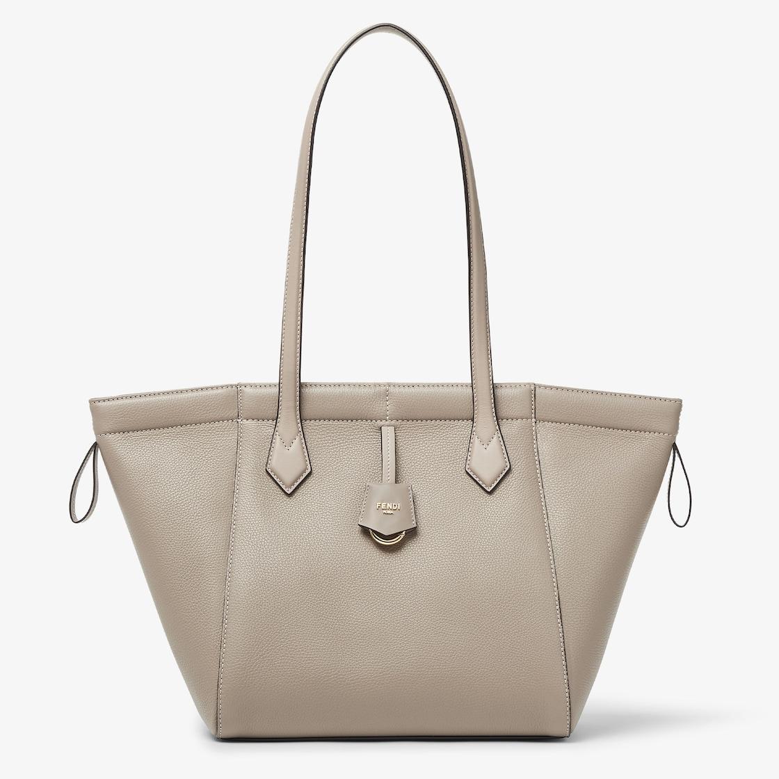 Fendi Origami MediumDove gray leather bag that can be transformed Product Image