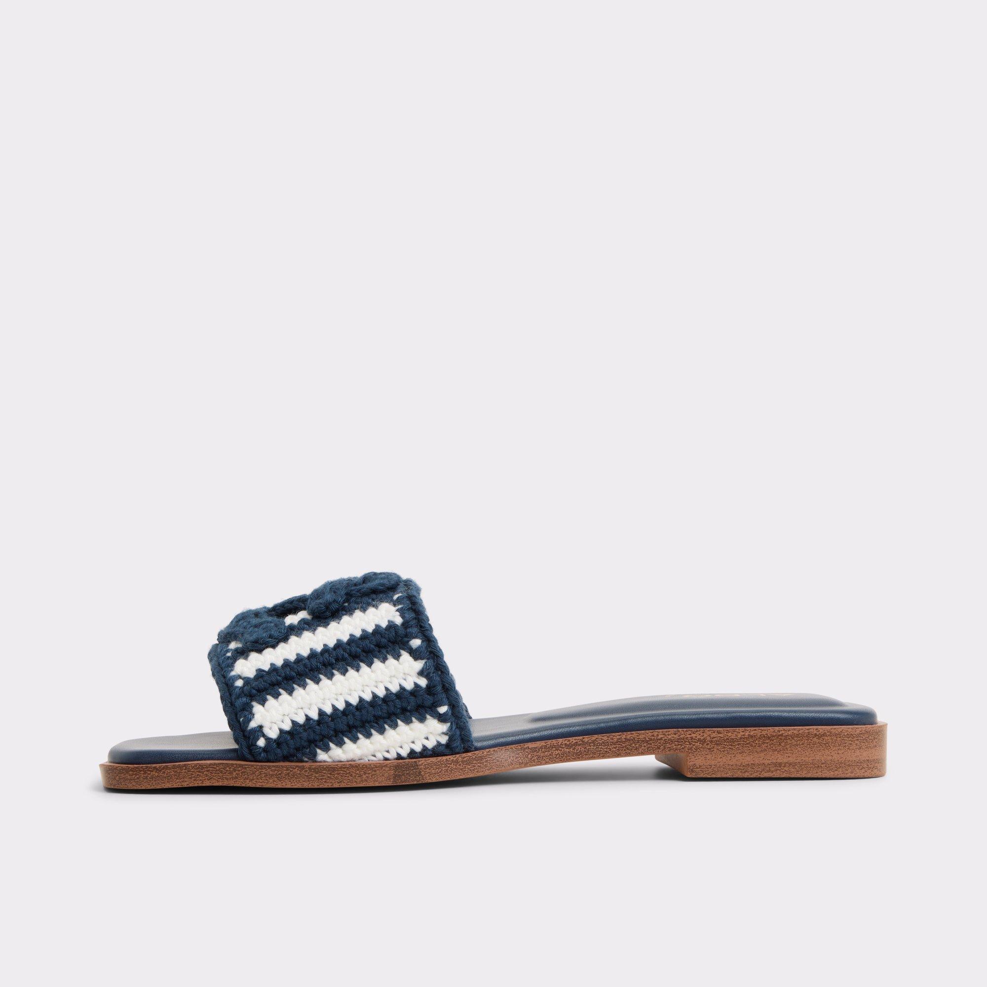 Sabbia Blue Combo Women's Flat Sandals | ALDO US Product Image