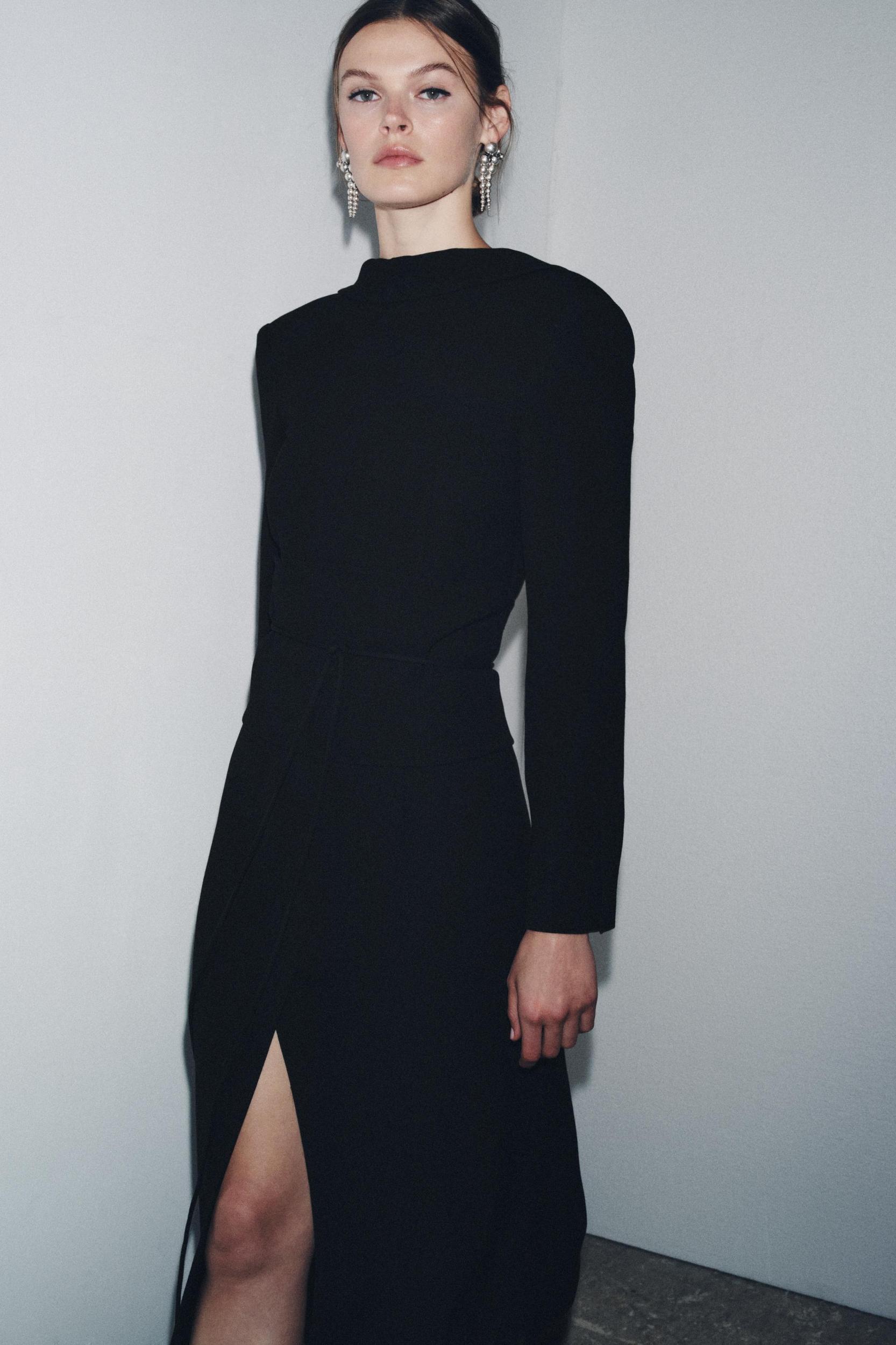 COAT DRESS WITH SASH ZW COLLECTION LIMITED EDITION Product Image