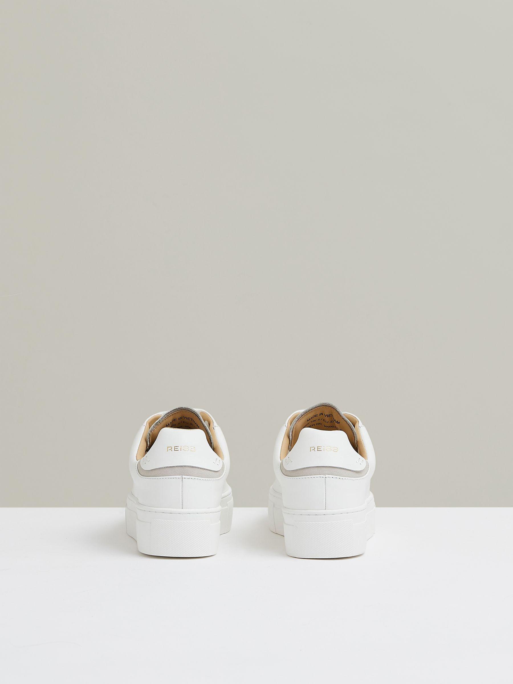 Leather Low-Top Trainers in White Product Image
