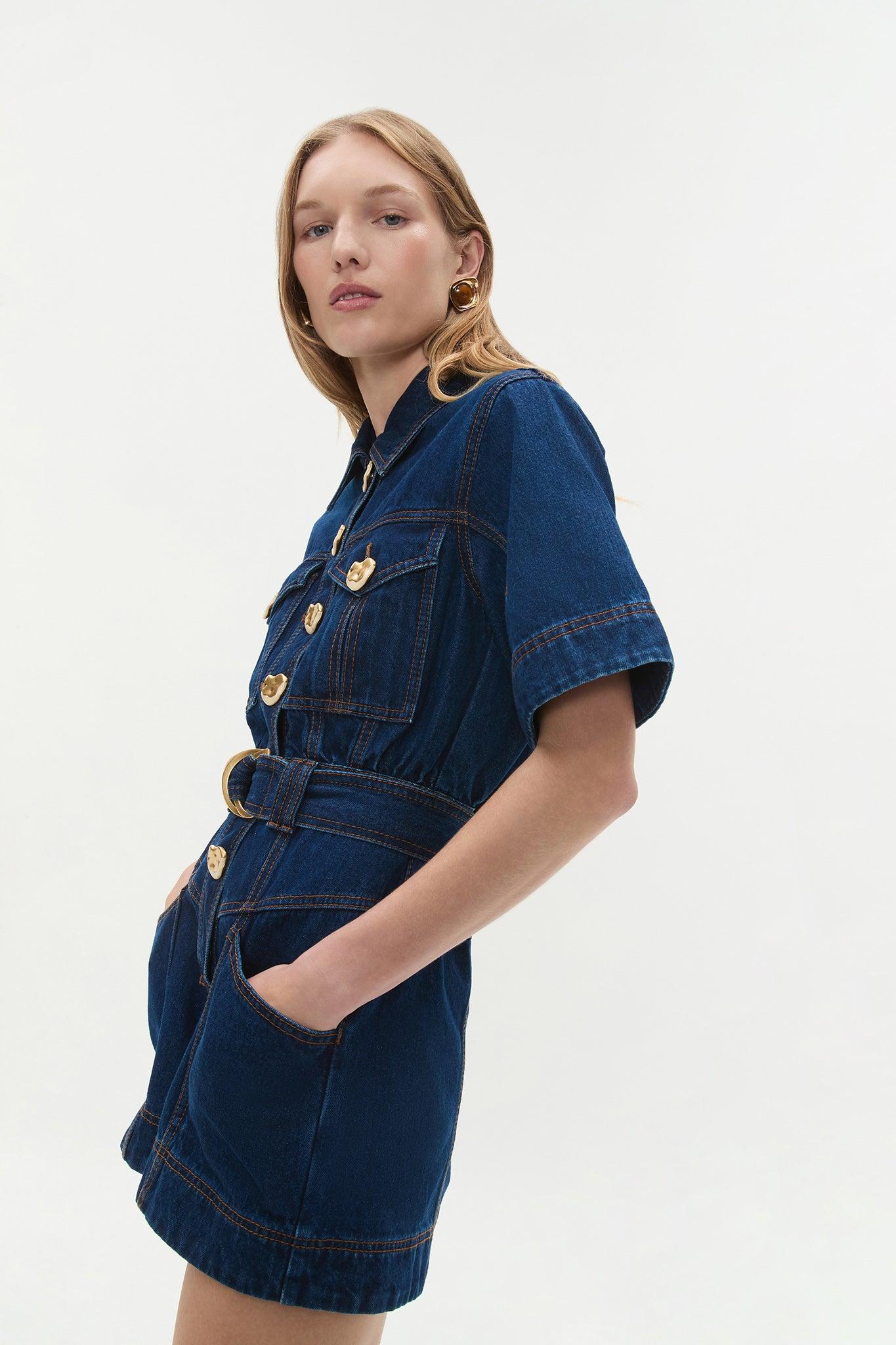 Gianna Denim Playsuit Product Image