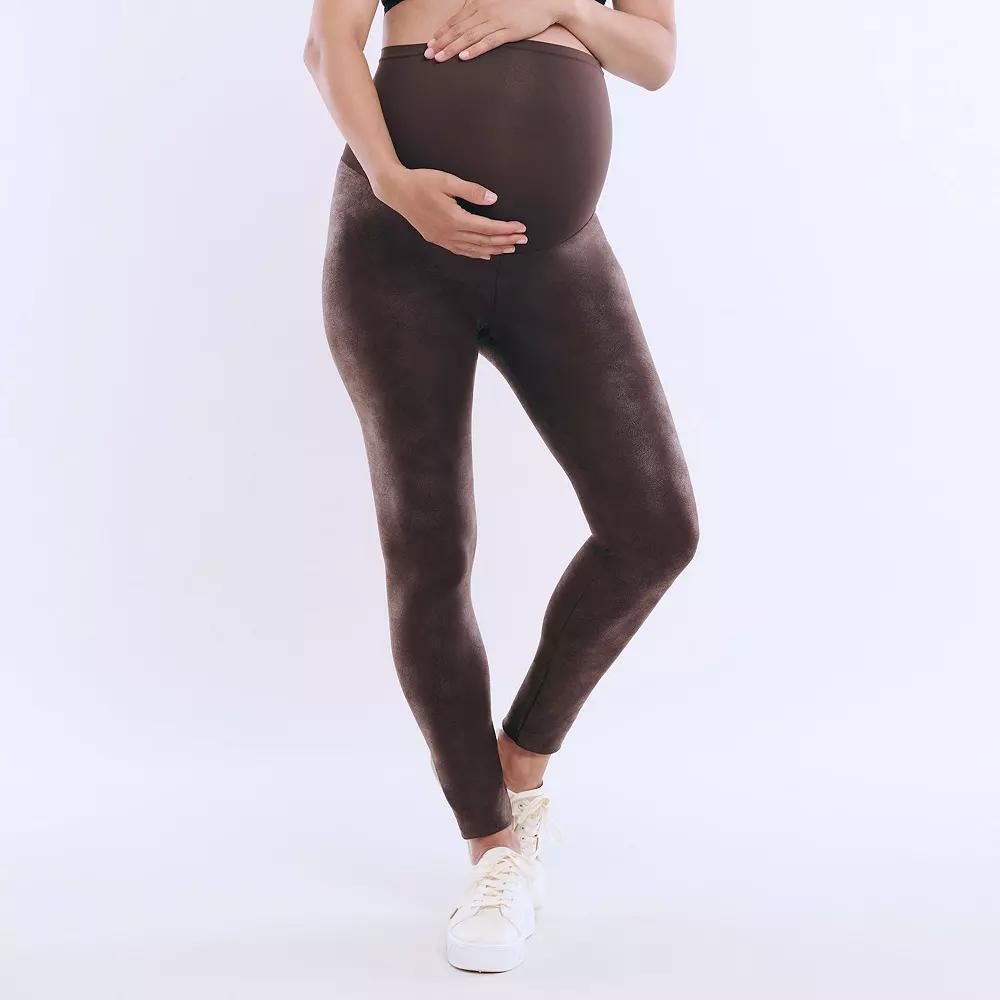 Maternity Motherhood® Essential Pleather Leggings, Women's,  Product Image