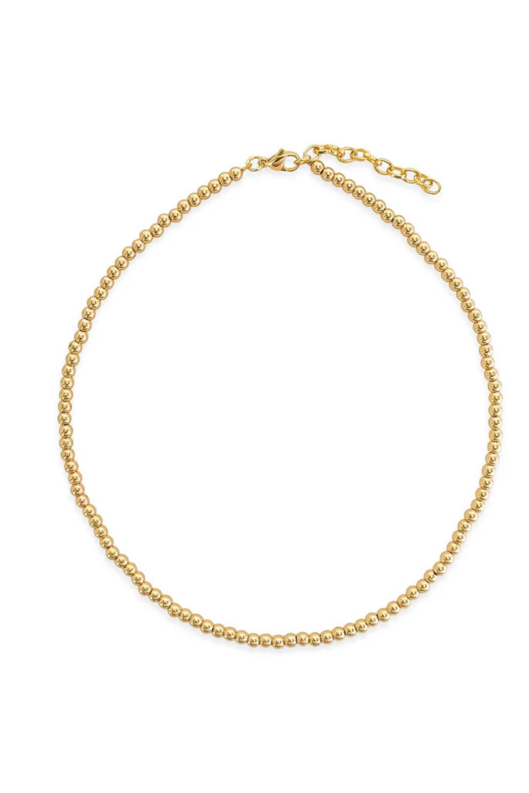18K Beaded Chain Necklace Product Image