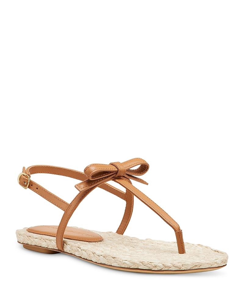 Womens Felicity Bow-Detailed Leather Espadrille T-Strap Sandals Product Image