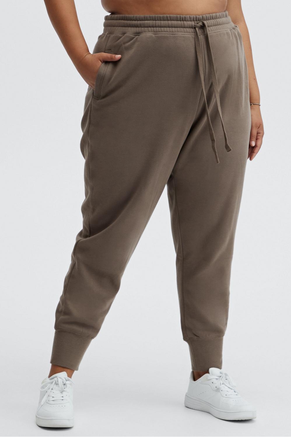 Fabletics Luxe Fleece Jogger Womens Frontier plus Size 3X Product Image