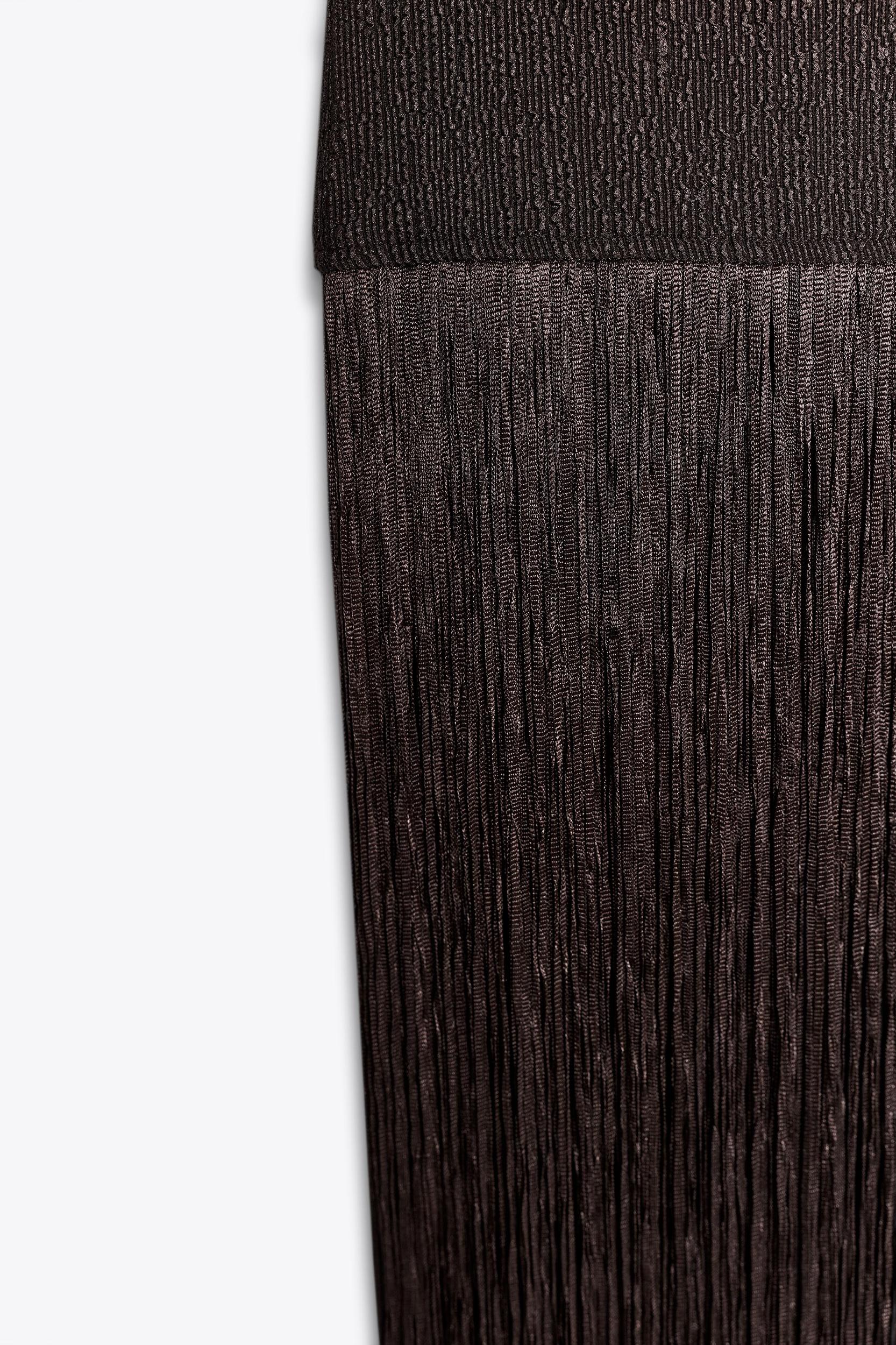 FRINGED FITTED DRESS Product Image