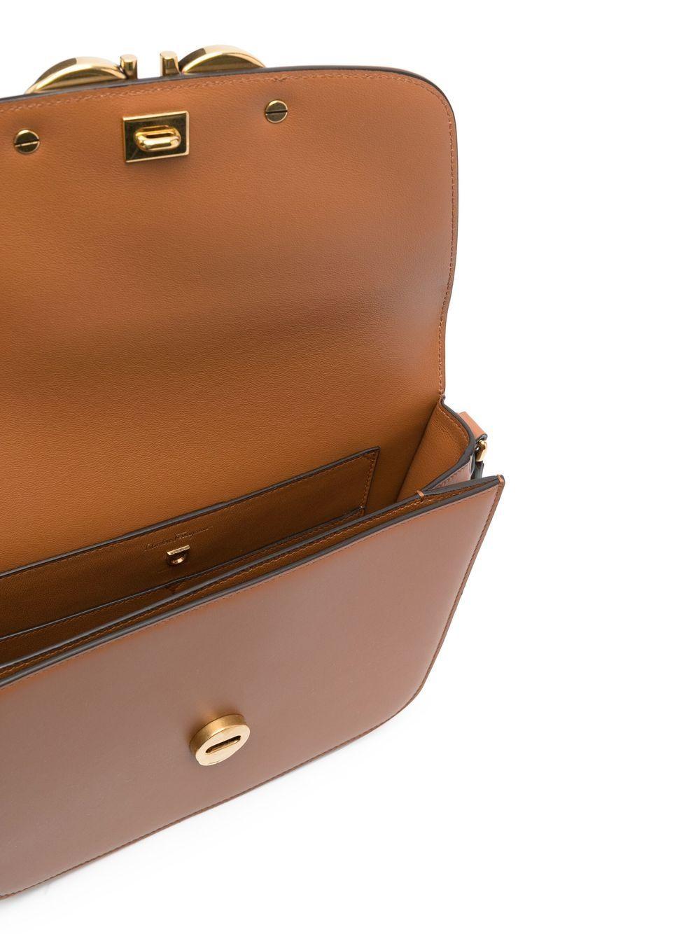 Trapezio leather crossbody bag Product Image