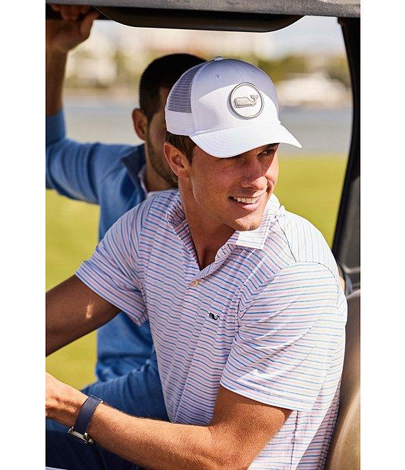 Vineyard Vines Tri-Color Bradley Stripe Sankaty Performance Short Sleeve Polo Shirt Product Image