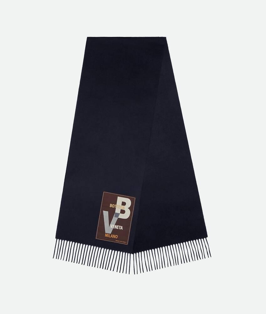 Men's Cashmere Scarf in Navy Product Image