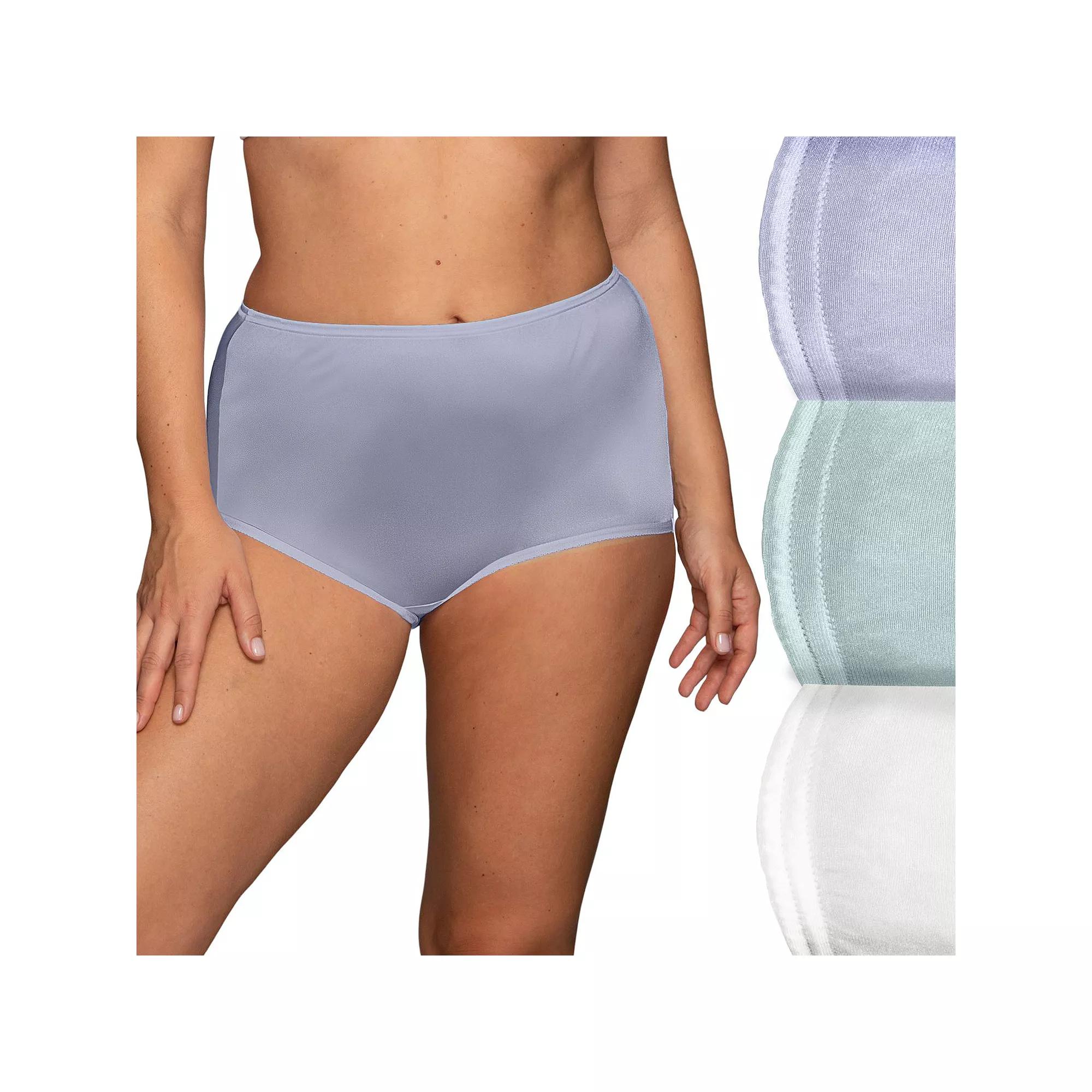 Womens Vanity Fair Lingerie Perfectly Yours Ravissant 3-Pack Brief Panty Set 15711, Spring White Product Image