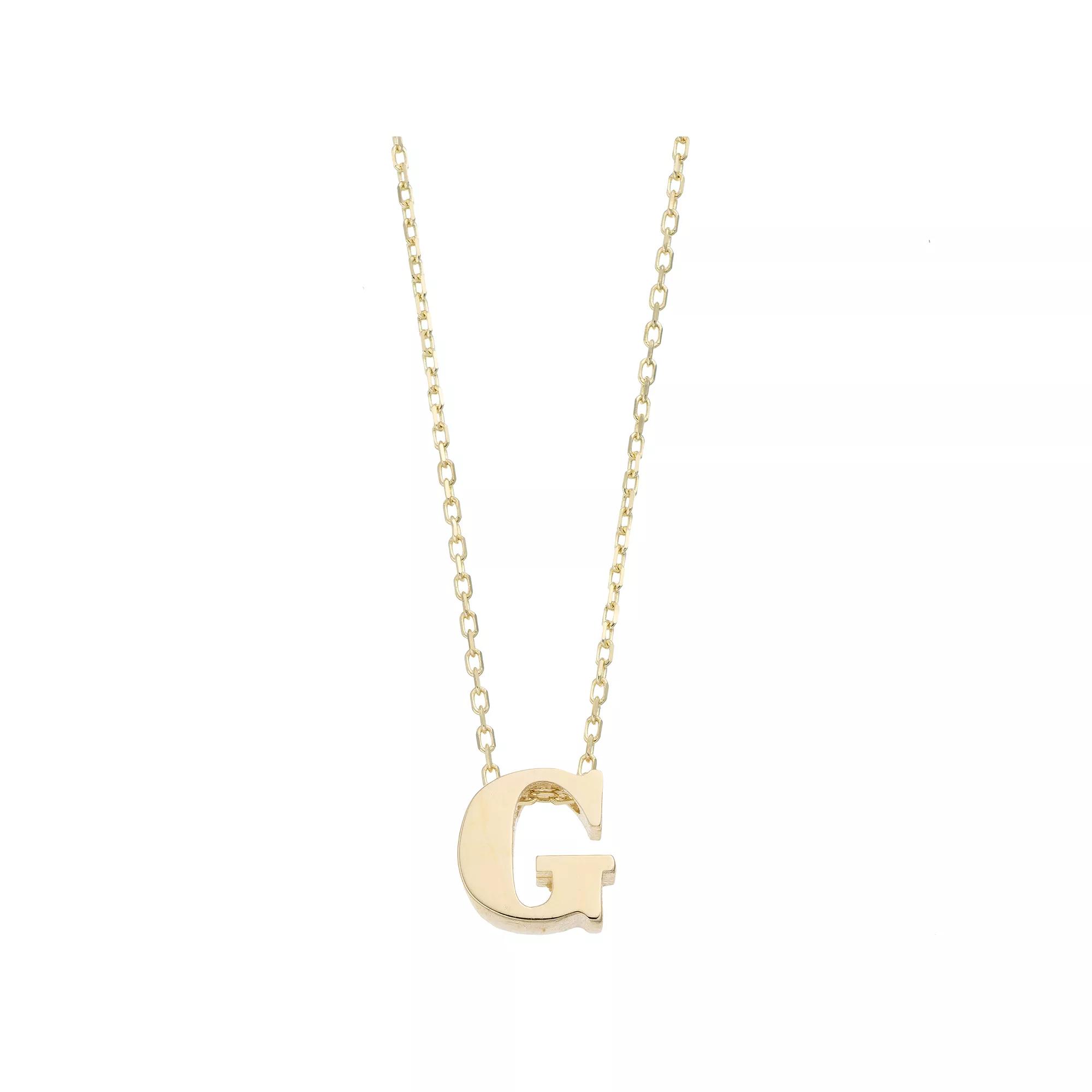 Au Naturale 14k Gold Initial Pendant Necklace, Women's,  Product Image