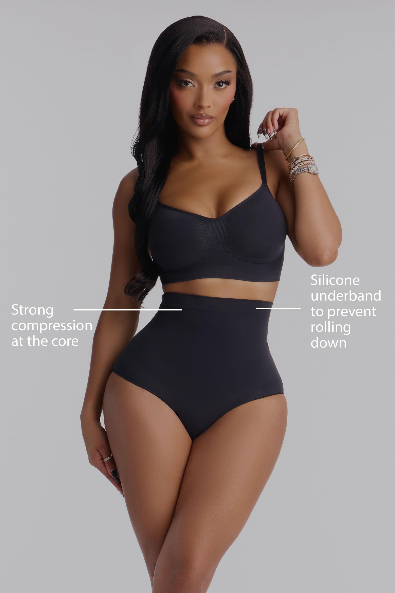 Nova Sculpt Seamless Strong Compression High Waisted Brief - Black Female Product Image