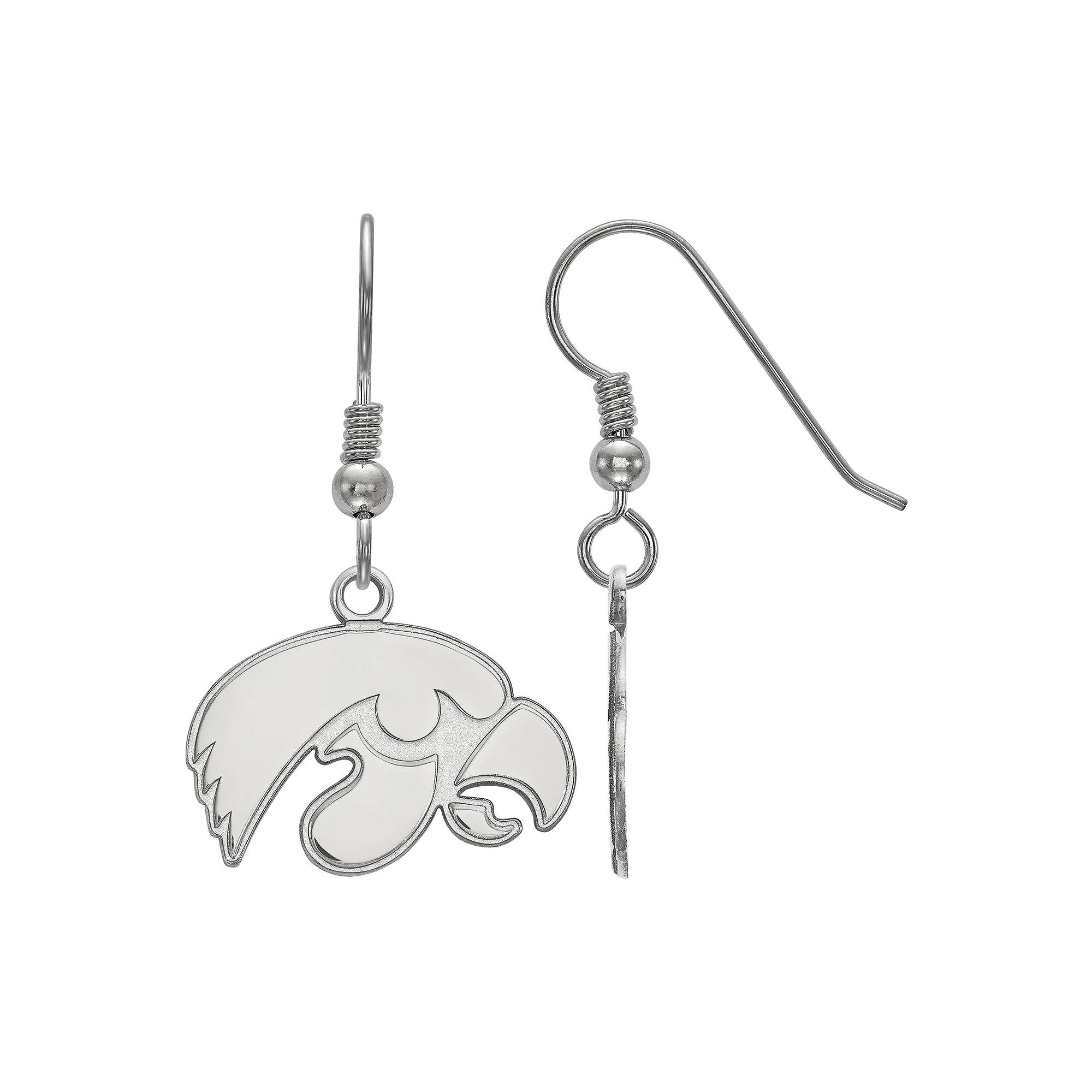 LogoArt Sterling Silver Iowa Hawkeyes Dangle Earrings, Women's,  Product Image