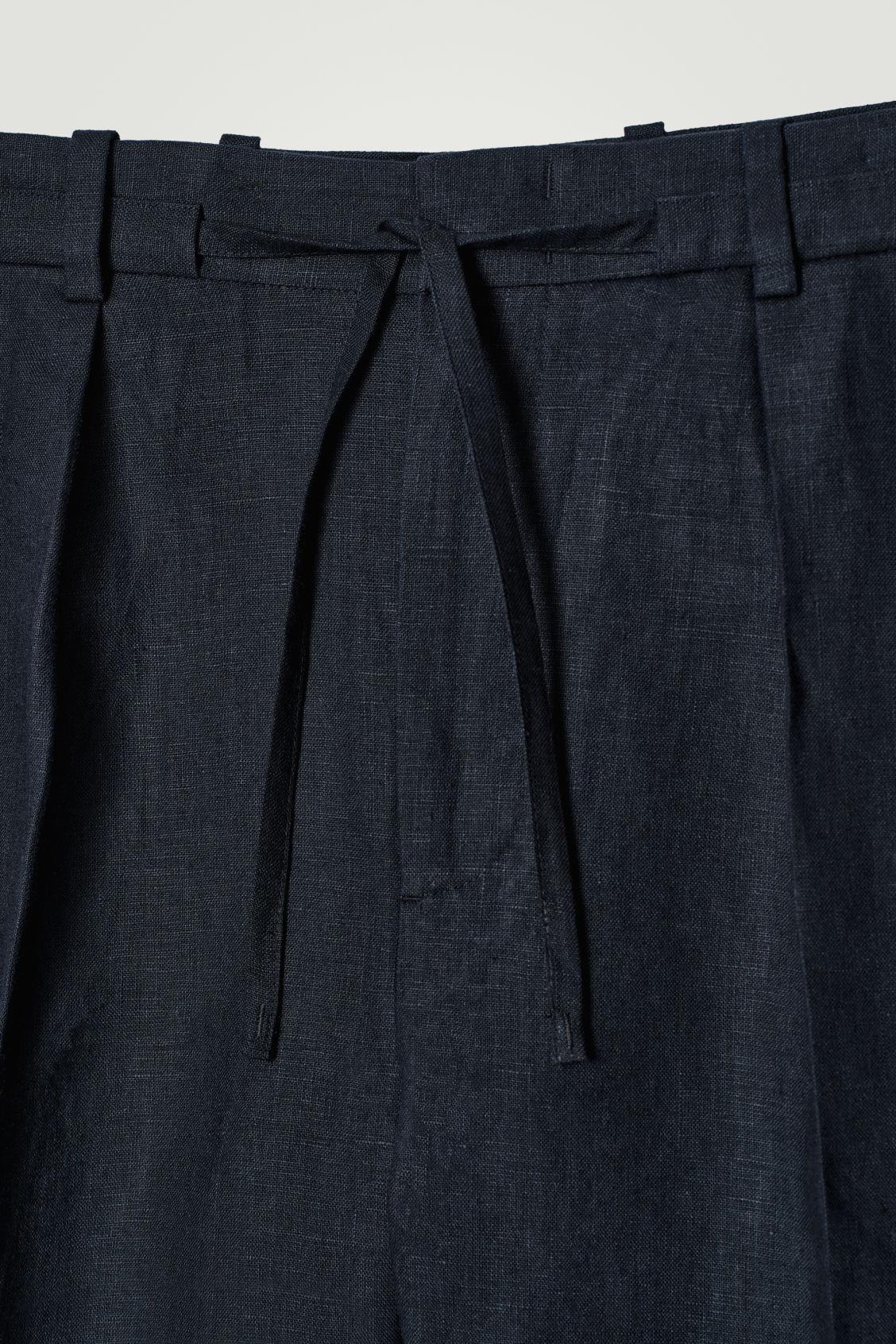 TAILORED DRAWSTRING LINEN SHORTS Product Image