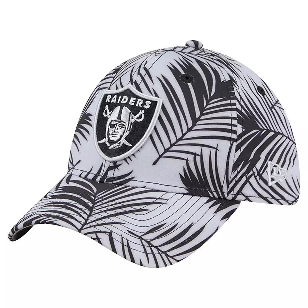 Men's New Era Gray Las Vegas Raiders Palms 39THIRTY Flex Hat, Size: Medium/Large, Lvr Grey Product Image