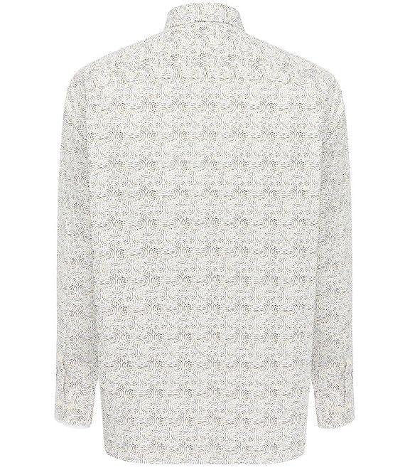 Visconti Swirl Print Stretch Long Sleeve Woven Shirt Product Image