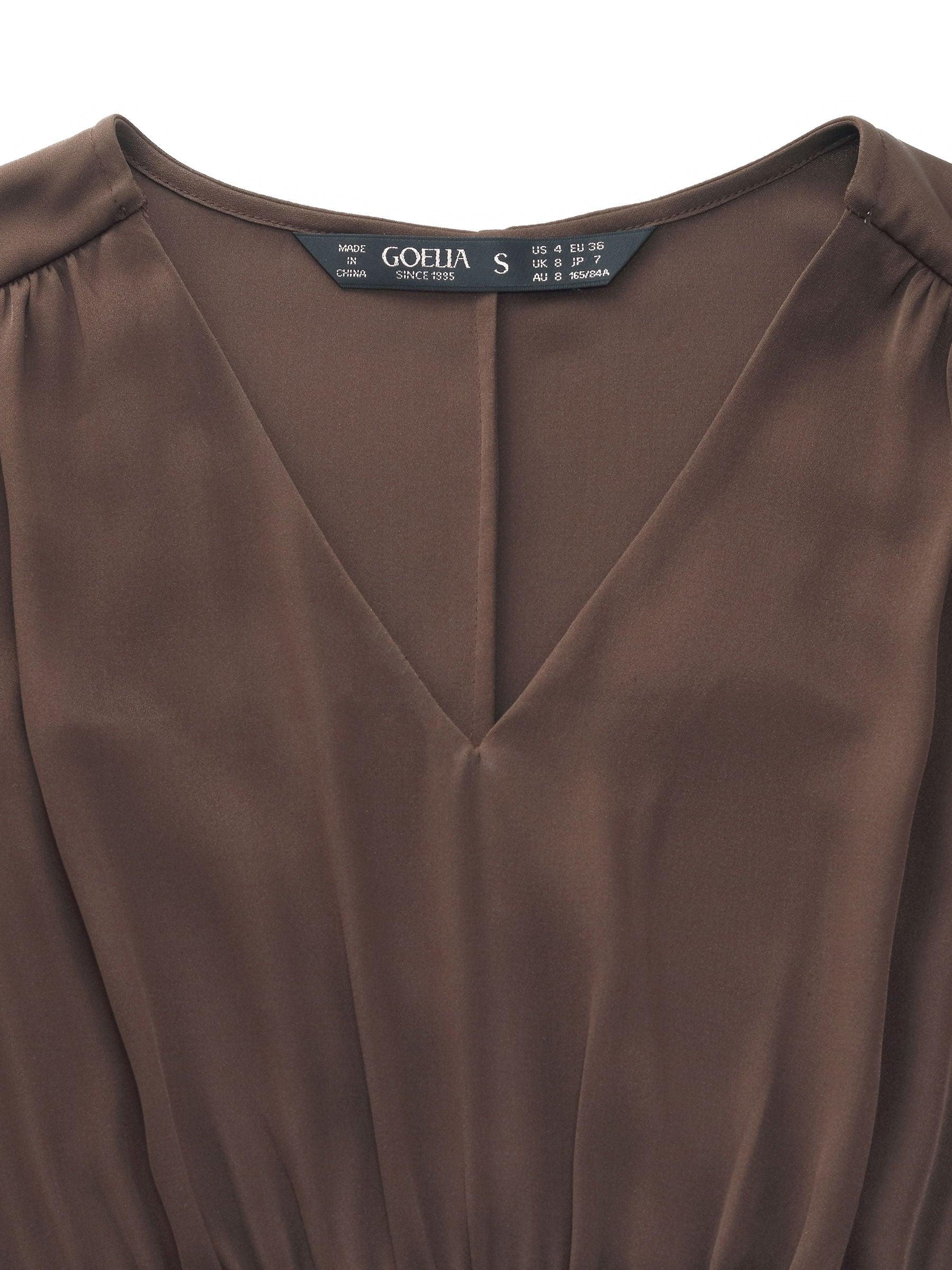 22MM Mulberry Silk Adjustable Back Tie Waist Women Maxi Dress Product Image