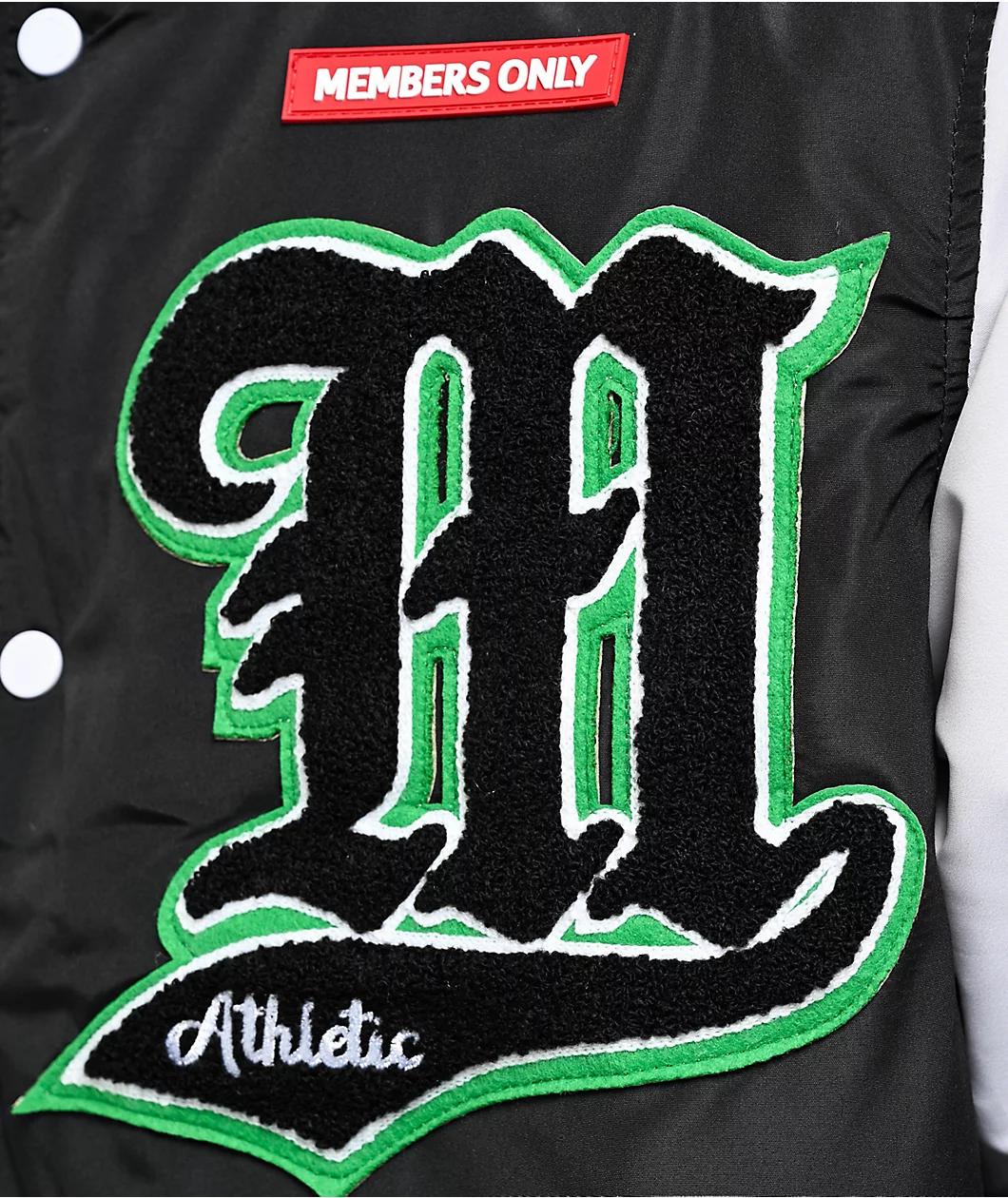 Members Only Black & White Varsity Jacket Product Image