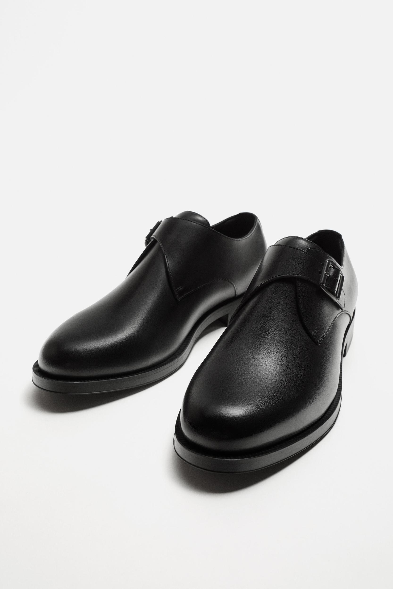 SINGLE MONK STRAP LEATHER SHOES Product Image