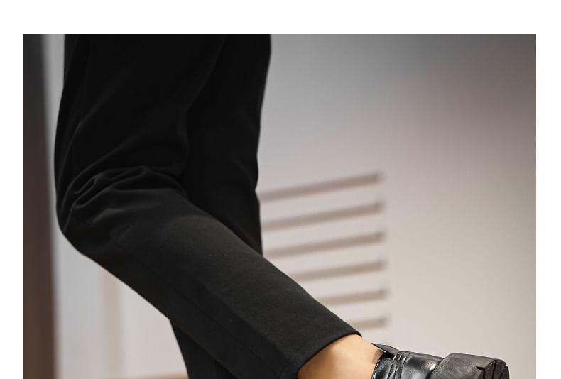 Faux Leather Plain Oxford Shoes Product Image