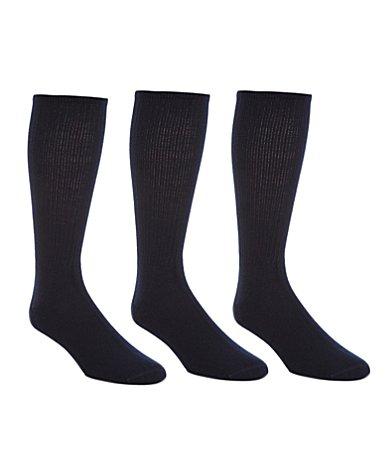 Roundtree & Yorke Flat-Knit Acrylic Crew Socks 3-Pack Product Image