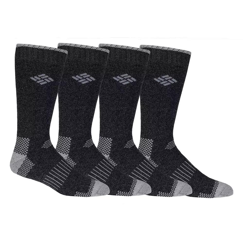 Columbia Mens Moisture Control Check Crew Socks - 4 Pack- Product Image